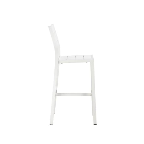 Pangea Home Breeze 44" Aluminum Outdoor Bar Stools Set of 6 White