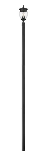 Z-Lite Davina 3 Light 139" Tall Post Light Black