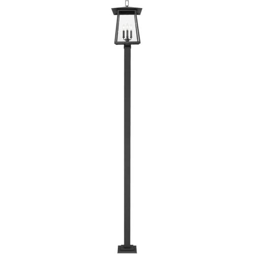 Z-Lite Rainer 4 Light 117" Tall Post Light Black