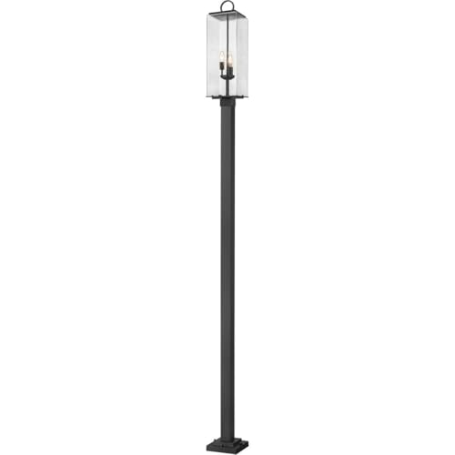 Z-Lite 592PHBS-536P-BK Sana Outdoor Post Light, 3-Light, 180 Total Watts Black