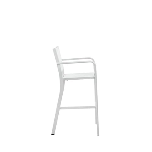 Pemberly Row 7-Piece Modern Aluminum Frame Patio Bar Set White