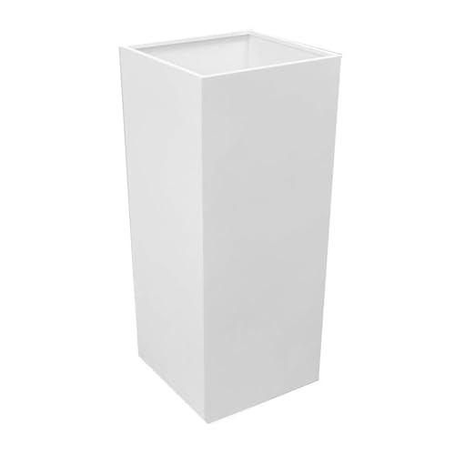 Pemberly Row 2-Piece Modern Style Steel Planter Set White