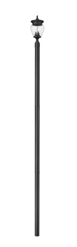Z-Lite Davina 3 Light 139" Tall Post Light Black