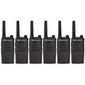 Motorola 6 Pack RMM2050 Two Way Radio Walkie Talkies Black