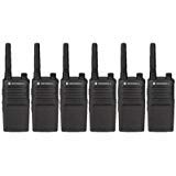 Motorola 6 Pack RMM2050 Two Way Radio Walkie Talkies Black
