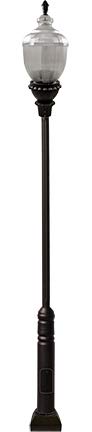 DABMAR LIGHTING GM6800-B Clear Acorn Post Fixture Incandescent 120V Clear
