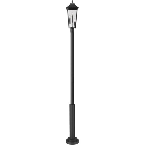 Z-Lite Gannon 3 Light 122" Tall Post Light Black