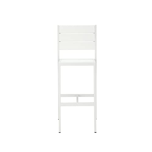 Benzara Kylo 18 Inch Set of 4 Bar Height Side Chairs White
