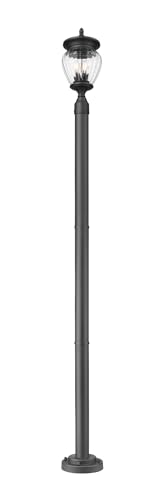 Z-Lite Davina 3 Light 94" Tall Post Light Black