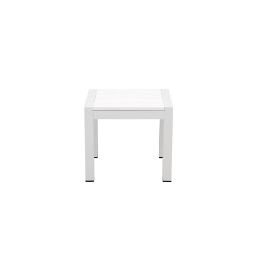 Pangea Home Joseph 8-Piece Aluminum Lounger and Side Table White