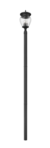 Z-Lite Davina 4 Light 120" Tall Post Light Black