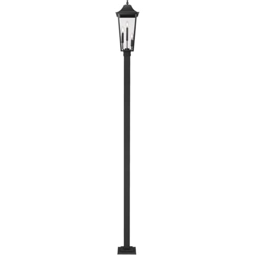 Z-Lite Gannon 3 Light 120" Tall Post Light Black
