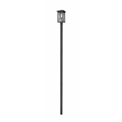 Z-Lite Brookside 138" Tall Post Light Black