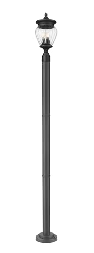 Z-Lite Davina 3 Light 94" Tall Post Light Black