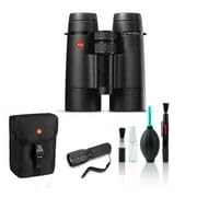 Leica 7x42 Ultravid HD-Plus Waterproof Binoculars Bundle with Cleaning Kit and Flashlight