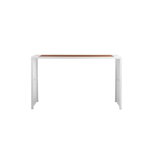 Afuera Living 7-Piece Modern Aluminum Patio Bar Set White