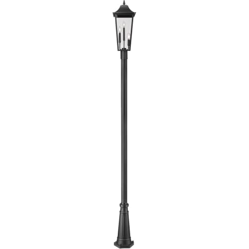 Z-Lite Gannon 3 Light 121" Tall Post Light Black