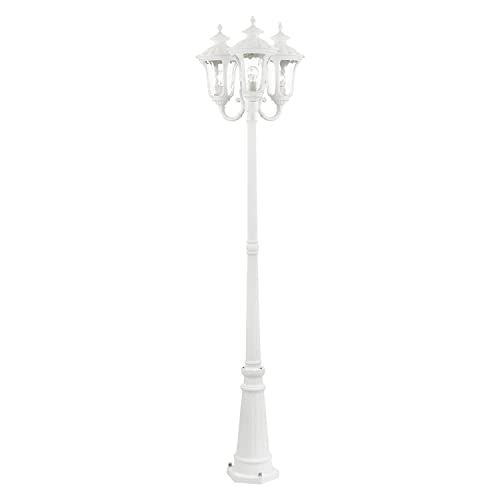 Livex Traditional Three Light Outdoor Post Mount Oxford Collection White