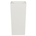 Benzara 32 Inch Tall Tapered Barrel Planter Vase with Hidden Insert White
