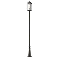 Z-Lite Outdoor Post Mounted Fixture 1 Light Oil Rubbed Bronze