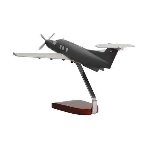 High Flying Models Pilatus PC-12 U-28A Military Mahogany Sculpture Multicolor