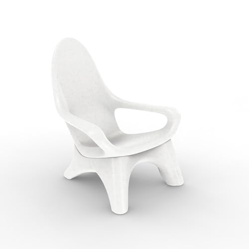 REZVANI FURNITURE STUDIO Tenjam Woosah Chair Set of Two Pool Lounge Chairs White Granite