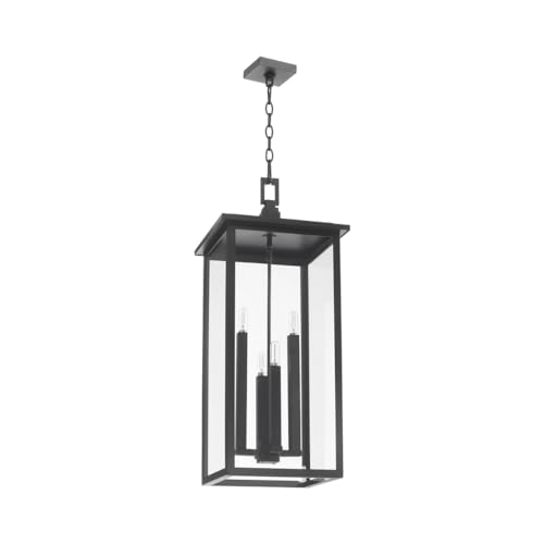 Quorum International Westerly 32 Inch 4-Light Outdoor Ceiling Pendant Black
