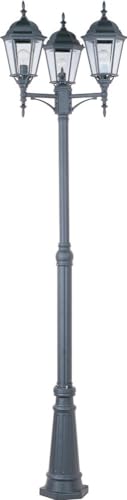 Maxim Traditional 3 Light Outdoor Pole/Post Mount Black 24" Wide x 100" High