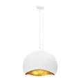 Eurofase Baleia 3-Light Pendant Modern Style 16" Tall 24" Wide White/Gold Foil Finish
