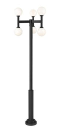 Z-Lite Laurent 6 Light Post Light 122" Tall Black