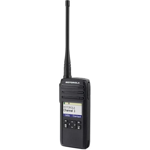 Motorola Solutions DTR700 Digital 2-Way Radio 50 Channels with Multi-Unit Charger & 6 Remote Speaker Mics Black