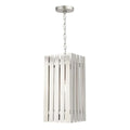 Bailey Street Home 1 Light Outdoor Pendant Lantern Nickel 8" Wide x 18" High