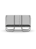 Skywalker Trampolines Epic Series 15 FT Rectangle Outdoor Trampoline with Enclosure Net Black and Gray