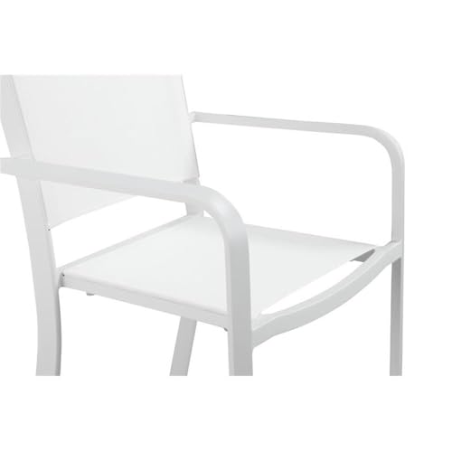 Pemberly Row 7-Piece Modern Aluminum Frame Patio Bar Set White