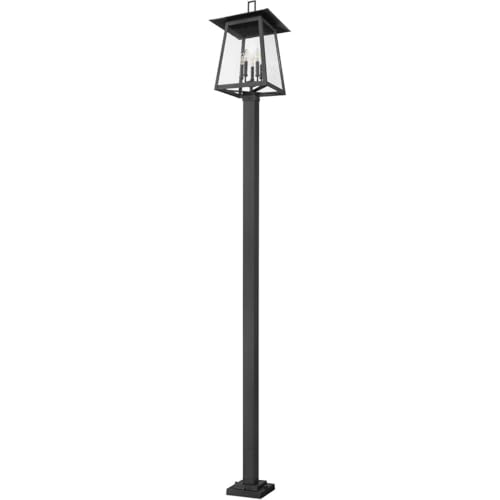 Z-Lite Rainer 5 Light 120" Tall Post Light Black
