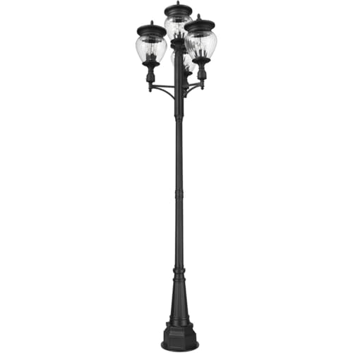 Z-Lite Davina 4 Light Outdoor Post Mounted Fixture Black