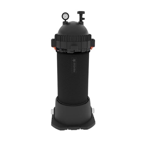 Discount Pool Mart AquaStar Heavy Duty Swimming Pool and Spa Pipeline Cartridge Filter Black