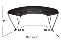 Generic Sureshade Power Bimini Top Grey with Black Frame