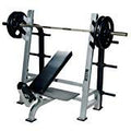 York Barbell Olympic Incline Bench with Gun Racks White