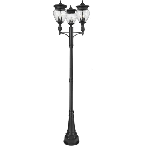 Z-Lite Davina 4 Light 121" Tall Post Light Black