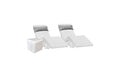 Aqua Chairs Aqua Outdoors in-Pool DEEP Ledge Chaise Set with Headrest Pillows and Table White Granite