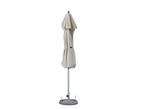 HomeRoots 8' Ecru Polyester Square Market Patio Umbrella Ecru