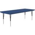 UrbanPro Plastic Resin & Metal Activity Table 30" x 72" Blue