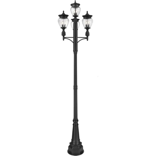 Z-Lite Davina 3 Light Outdoor Post Mounted Fixture Black