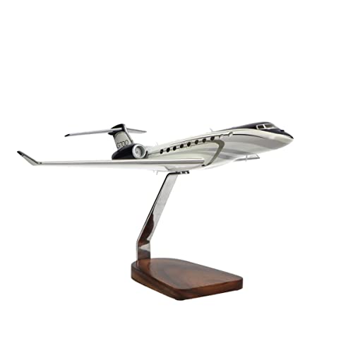High Flying Models Gulfstream G700 Large Mahogany Sculpture Multicolor