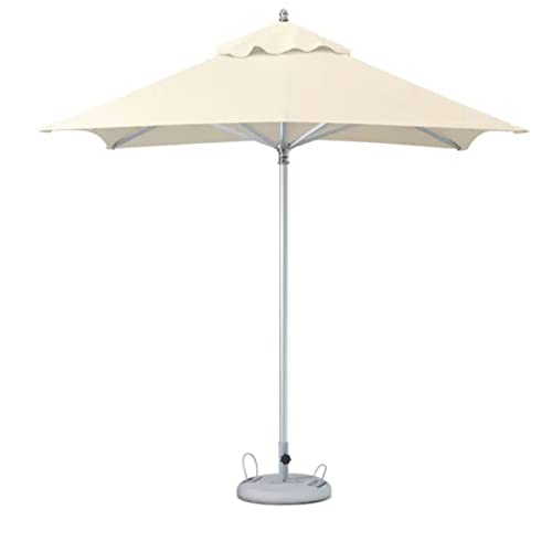 HomeRoots 8' Ecru Polyester Square Market Patio Umbrella Ecru