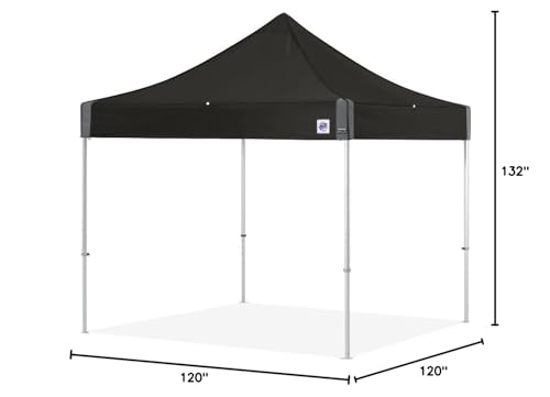 E-Z UP Endeavor Instant Shelter Canopy 10' x 10' Professional Grade Black Top