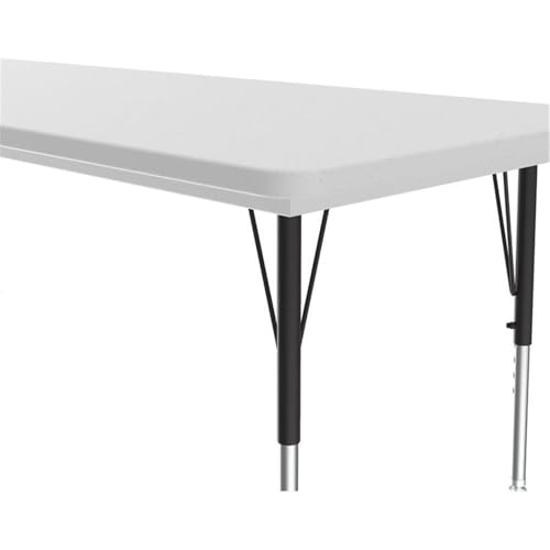 Pemberly Row Plastic Resin & Metal Activity Table Grey