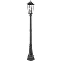 Z-Lite Gannon 3 Light 114" Tall Post Light Black