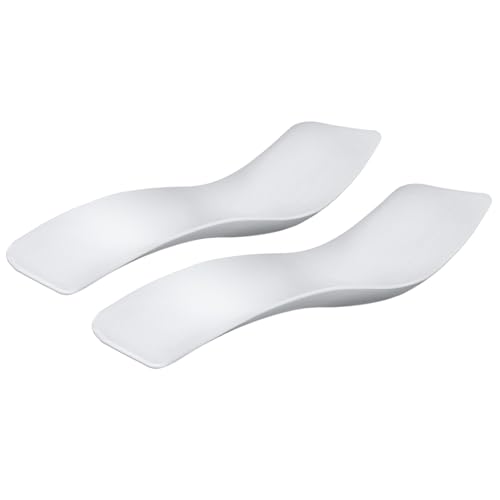 Aqua Blue Pool Lounge Chairs Set of 2 - Fade Resistant Sun Tanning Water Chair - White